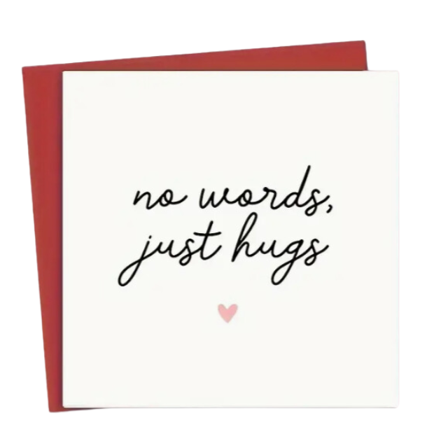 Greeting card white with words 